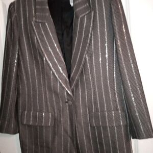 Ellenor P Brenner sequin accent blazer size 6
